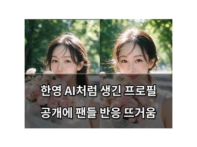 한영 AI처럼 생긴 프로필 공개에 팬들 반응 뜨거움