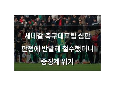 세네갈 축구대표팀 심판 판정에 반발해 철수했더니 중징계 위기