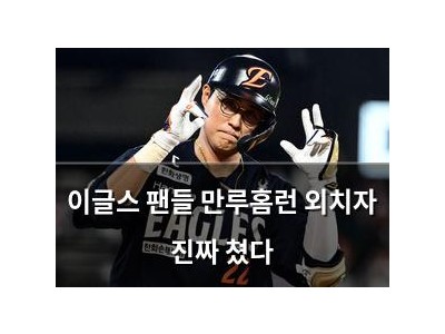 이글스 팬들 만루홈런 외치자 진짜 쳤다