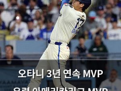 오타니 3년 연속 MVP 유력 아메리칸리그 MVP 경쟁은 미궁