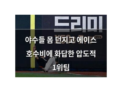 야수들 몸 던지고 에이스 호수비에 화답한 압도적 1위팀