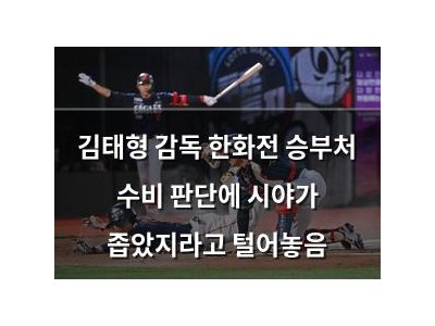 김태형 감독 한화전 승부처 수비 판단에 시야가 좁았지라고 털어놓음