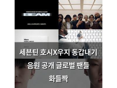 세븐틴 호시X우지 동갑내기 음원 공개 글로벌 팬들 화들짝