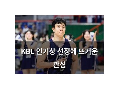 KBL 인기상 선정에 뜨거운 관심