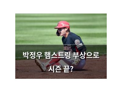 박정우 햄스트링 부상으로 시즌 끝?