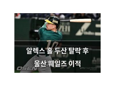 알렉스 홀 두산 탈락 후 울산 웨일즈 이적
